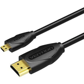 Cablu Vention HDMI la microHDMI 2m negru pentru conectare video 4K