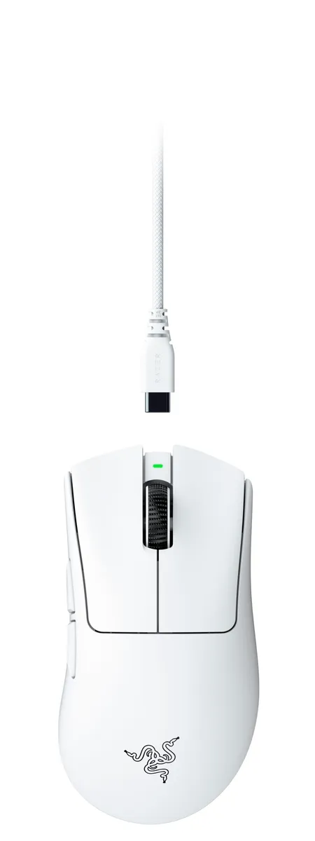 Mouse gaming Razer DeathAdder V4 Pro alb, view din dreapta
