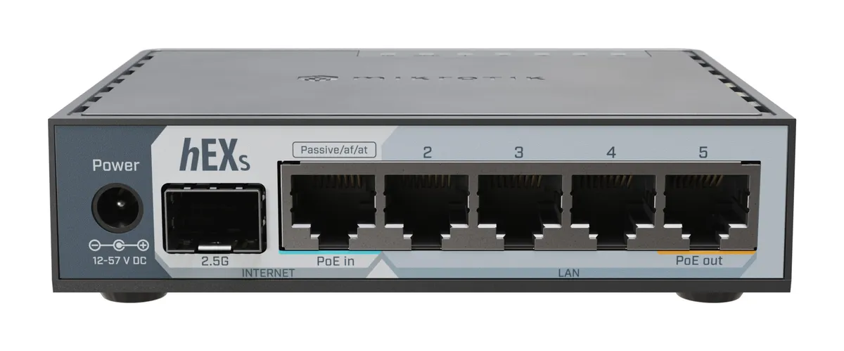 Router Mikrotik HEX S cu 5 porturi Gigabit negru