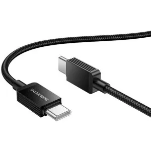 CABLU alimentare si date Borofone "BX120", Charging Data Cable pt. smartphone, USB Type-C la USB Type-C, 60W, 1m, negru "6941991122149" (timbru verde 0.18 lei)