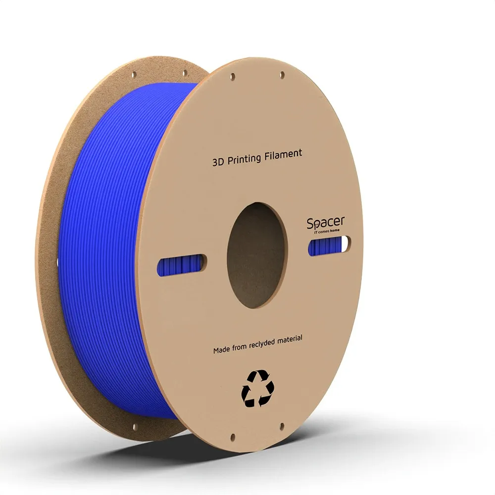 Bobină filament PLA Spacer 1kg albastru pentru imprimantă 3D