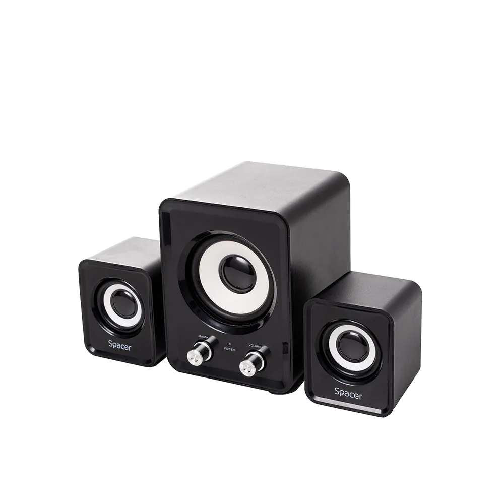 Boxe PC 2.1 Spacer negru 11W cu subwoofer