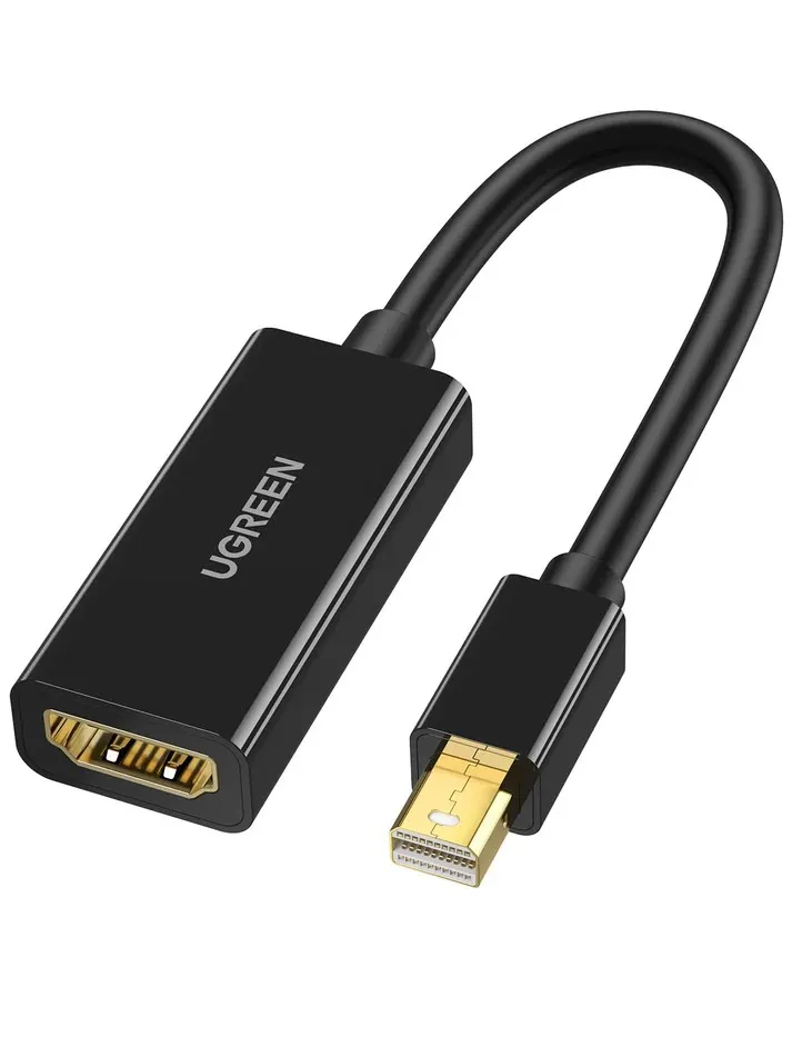 CABLU video Ugreen, "MD112" mini DP (T) la HDMI (M), 4K la 30Hz, lungime 0.25m, negru "40360" (timbru verde 0.08 lei) - 6957303843602