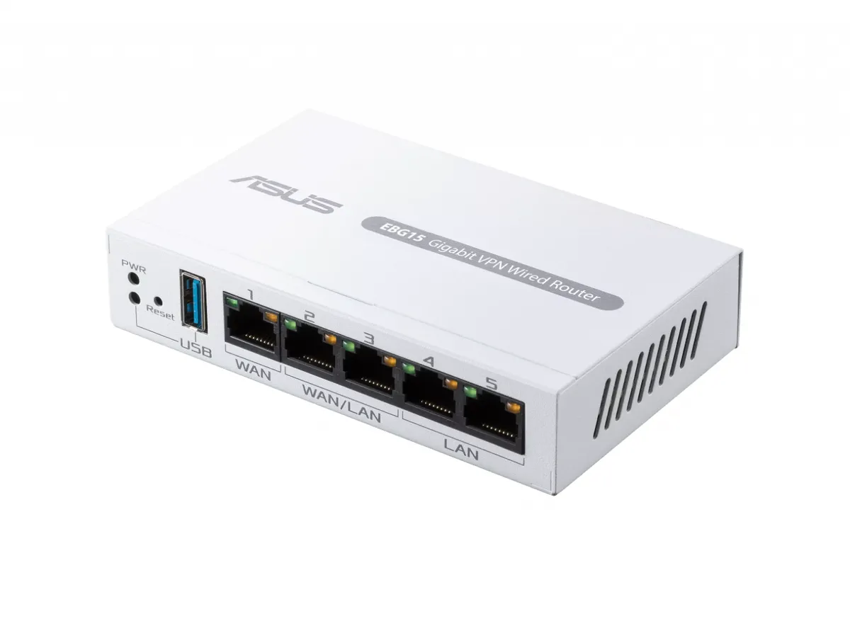 Router ASUS EBG15 cu 4 porturi Ethernet pentru rețea cablată