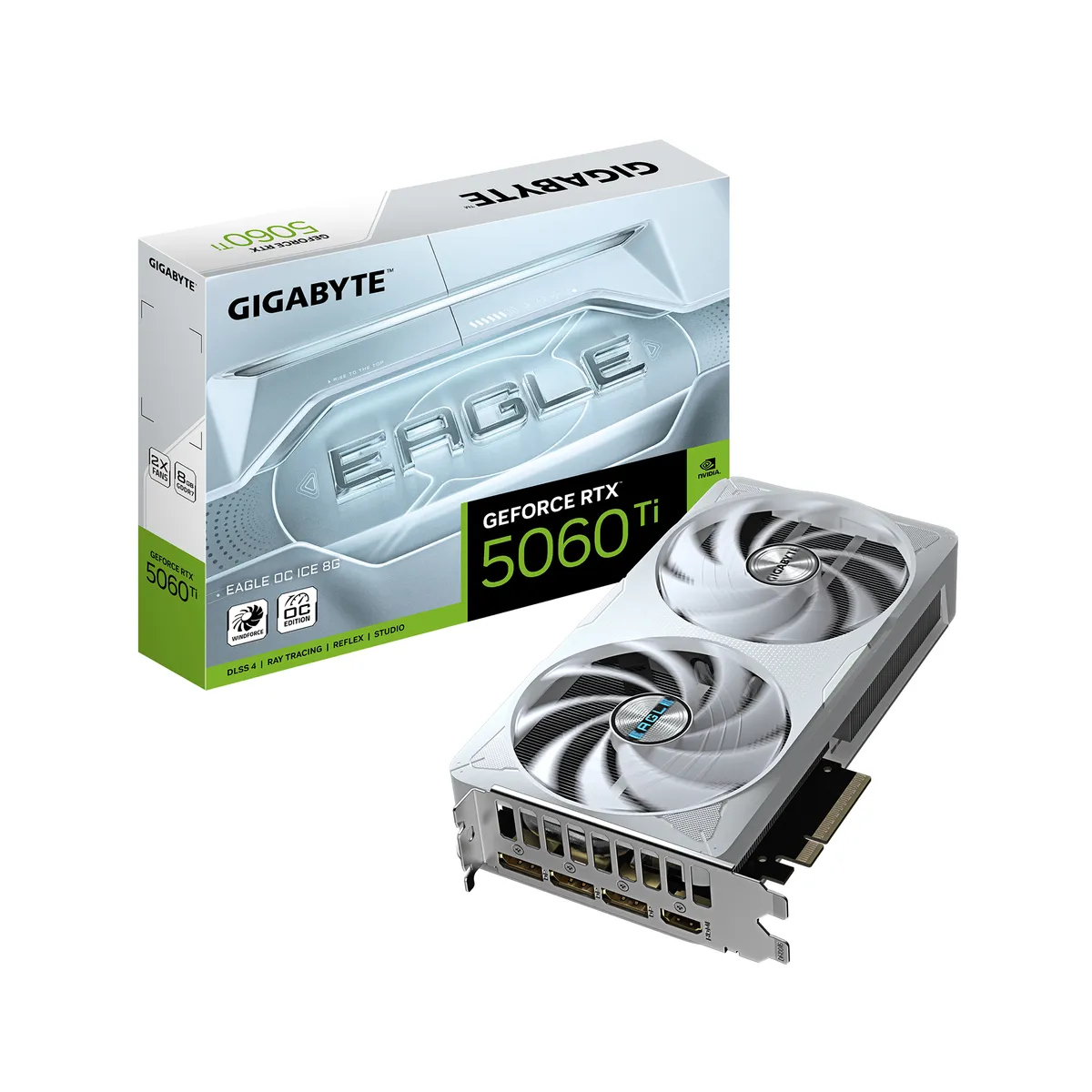 Placă video GIGABYTE GeForce RTX 5060 Ti 8GB GDDR7 cu sistem de răcire EAGLE OC ICE