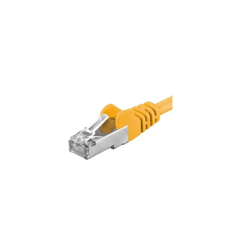 Cablu patchcord SFTP Cat.6A RJ45 galben 0,25 m PremiumCord