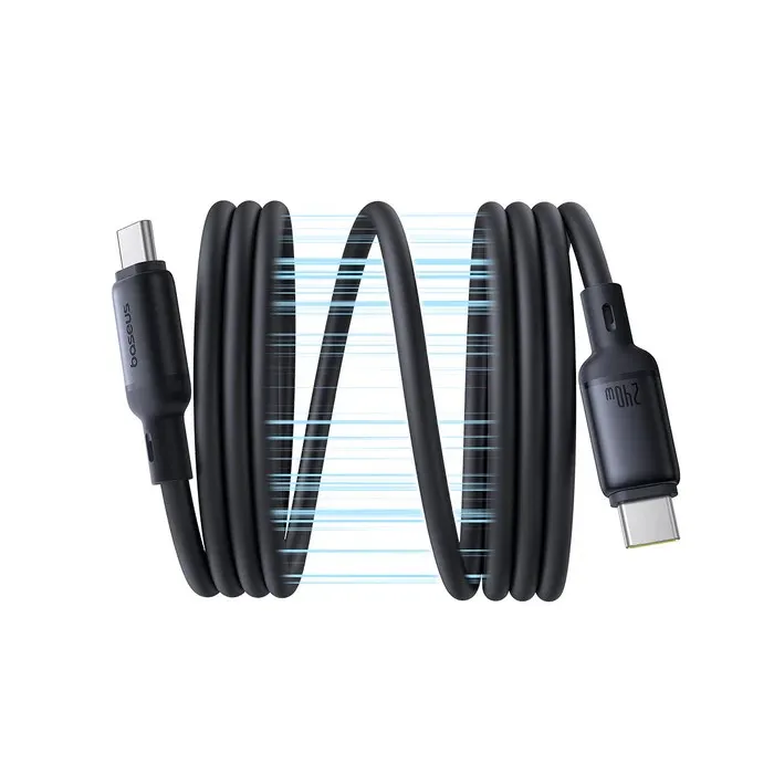 Cablu USB-C magnetic Baseus PicoGo negru 1 metru cu conectori reversibili