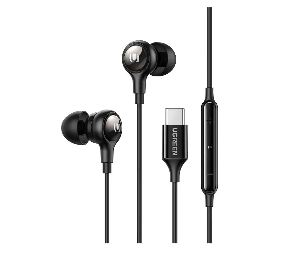 Căști intraauriculare Ugreen EP103 negru cu cablu USB Type-C