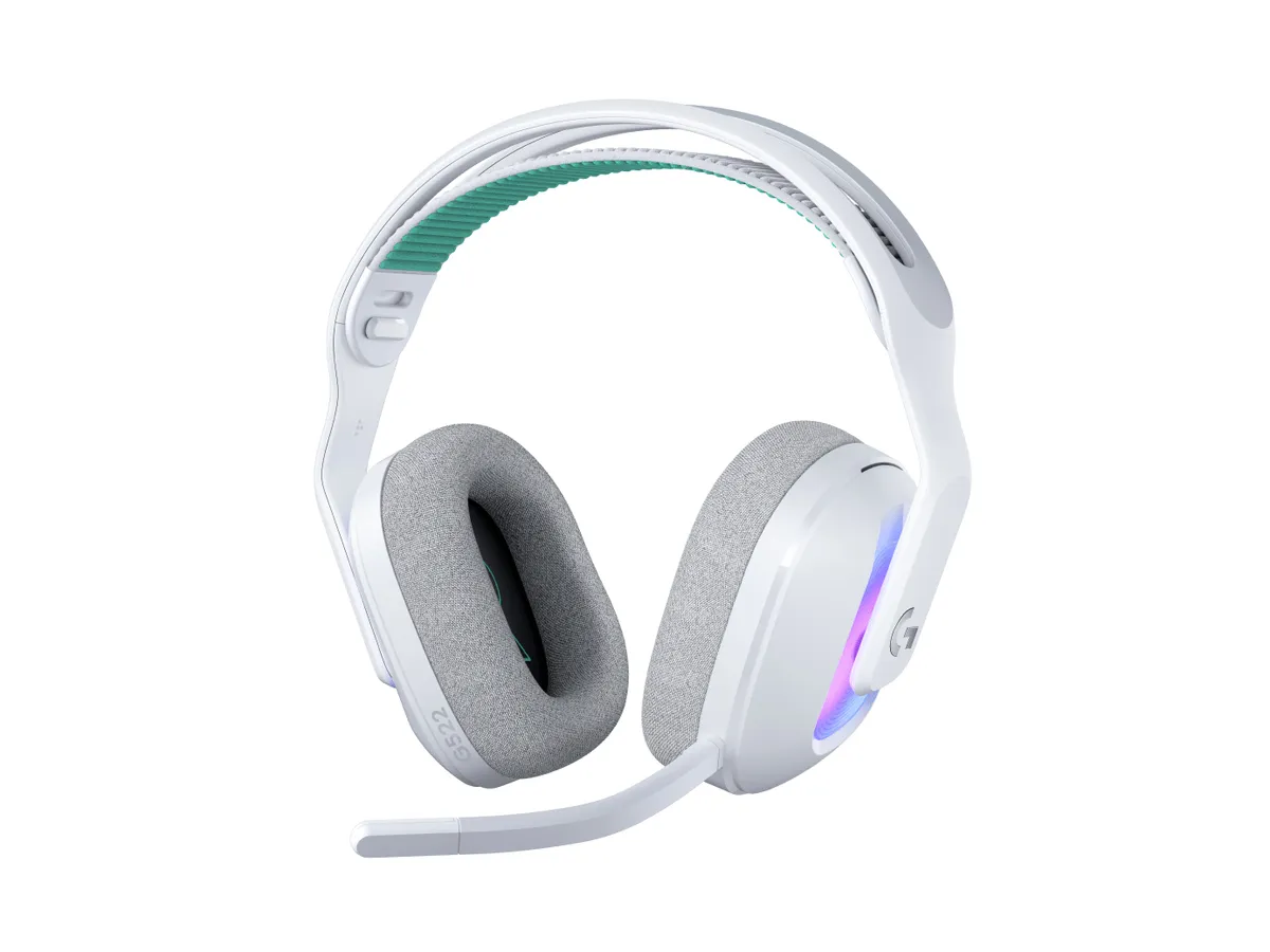 Căști gaming Logitech G522 LIGHTSPEED albe cu microfon detașabil
