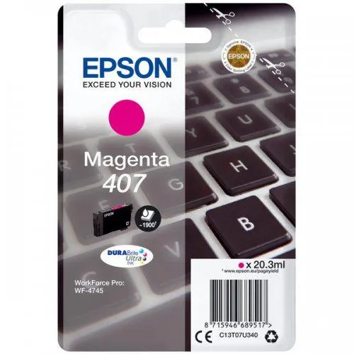Cartus cerneala original Epson 407 magenta pentru WF-4745