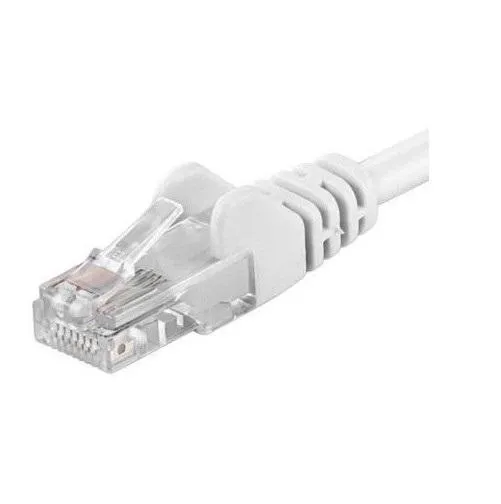 Cablu patchcord UTP Cat.5e alb 2m cu conectori RJ45