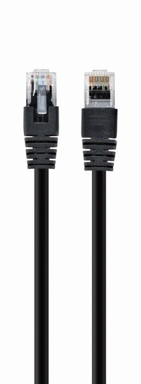 Cablu patch UTP Cat5e Gembird 10m negru pentru rețea Ethernet