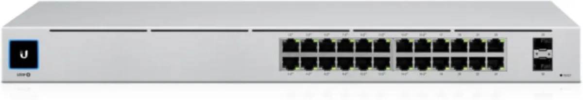Switch Ubiquiti USW-24 profesional cu 24 porturi Gigabit și port SFP