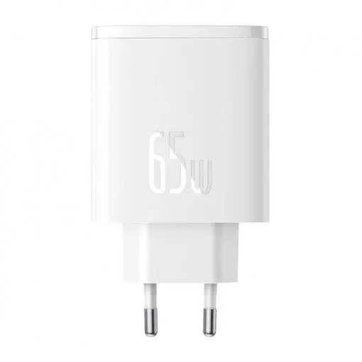 Încarcator retea Baseus Cube Pro 65W alb cu 3 porturi USB
