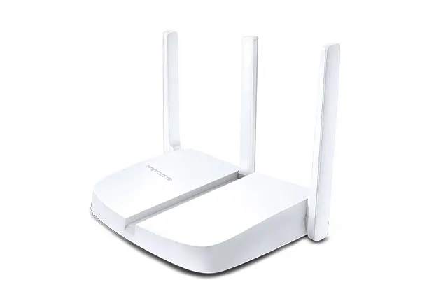 Router wireless Mercusys MW305R cu 3 antene externe și 4 porturi
