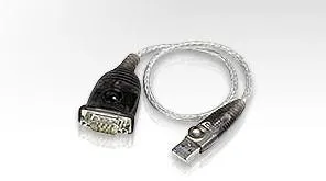 Adaptor USB la Serial RS232 ATEN UC232A-AT argintiu cu cablu 0,35m
