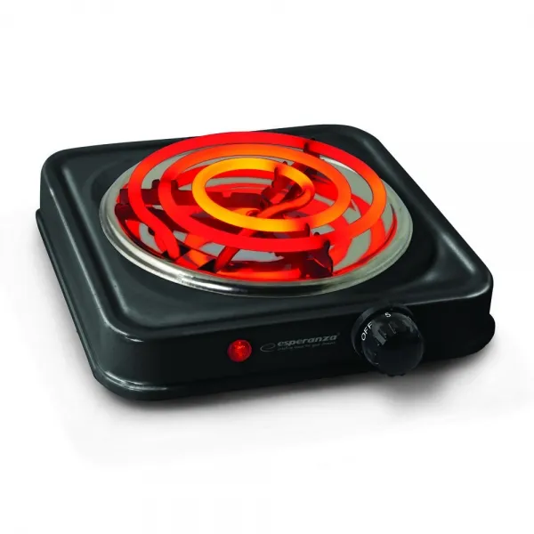 Plită electrică Esperanza Etna neagră cu diametru 21 cm