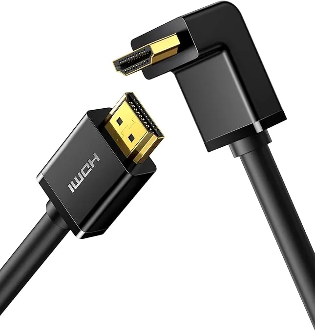 CABLU video Ugreen, "HD103" HDMI (T) la HDMI (T) 4K la 30Hz, unghi 90 grade la un cap, lungime 2m, conectori auriti, negru "10173" (timbru verde 0.08 lei) - 6957303811731