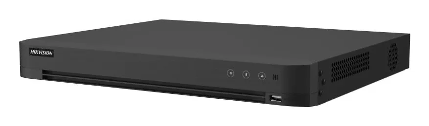 DVR Hikvision 16 canale 5MP AcuSense cu doua unitati SATA