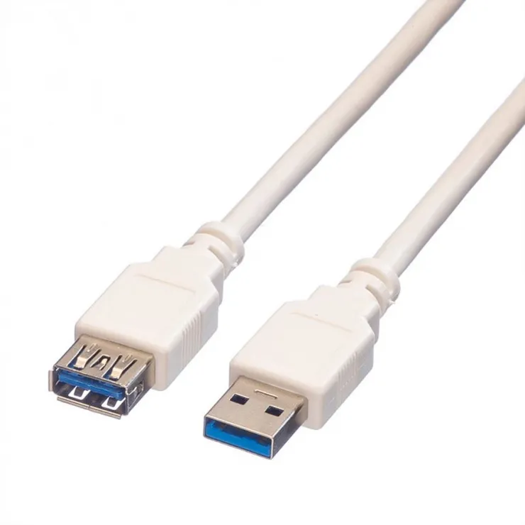 Cablu Prelungitor USB 3.0 Tată-Mamă, 0.8m, Value, Alb