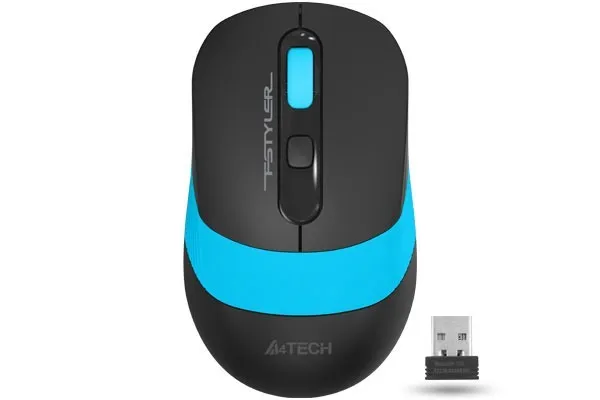 Șoricel gaming A4Tech FG10 Blue wireless, design negru și albastru