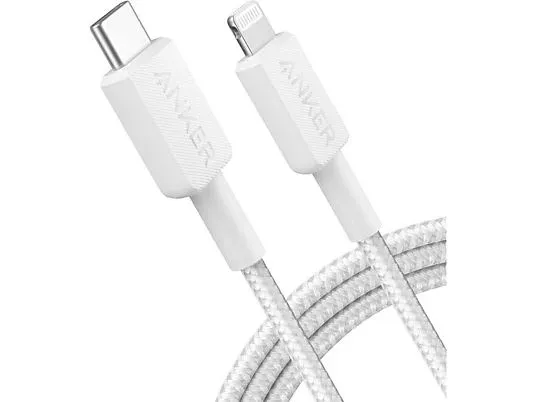 Cablu Anker USB Type-C la Lightning 1.8m nylon braided alb
