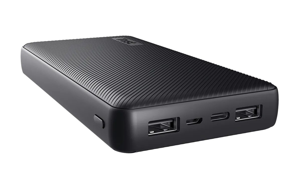 Baterie externă Trust Primo 20.000mAh neagră cu porturi de încărcare