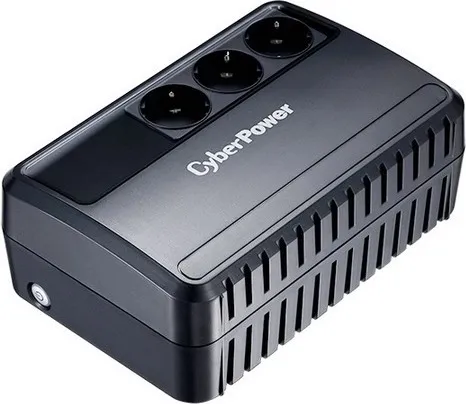 UPS Cyber Power 650VA negru cu 3 prize și baterie 12V
