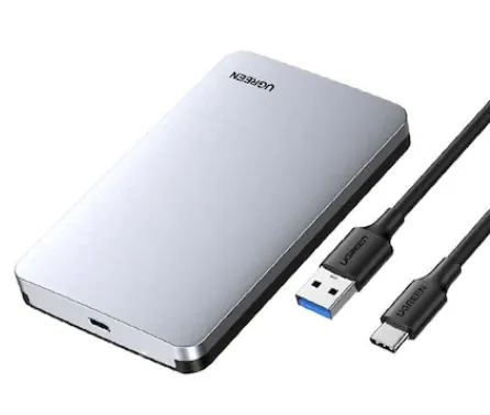 Carcasă externă Ugreen CM300 gri din aluminiu pentru HDD și SSD 2.5 inch