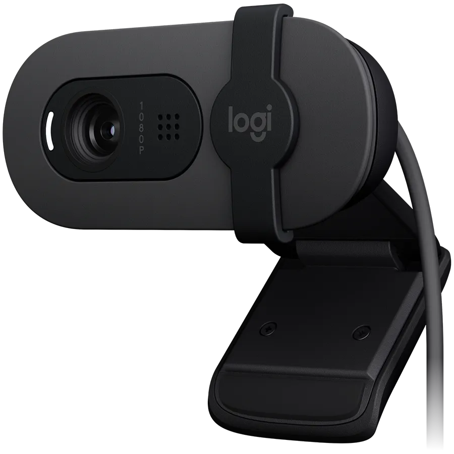 Cameră web Logitech RIO 105 neagră cu microfon încorporat