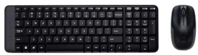 Set tastatura și mouse wireless Logitech MK220 negru