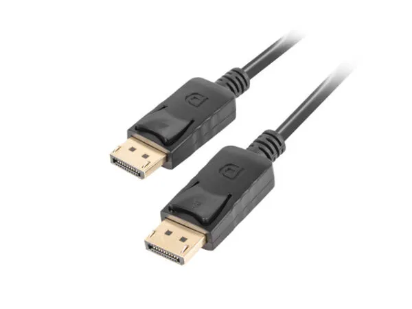 Cablu DisplayPort 2m negru Spacer cu conectori tip T