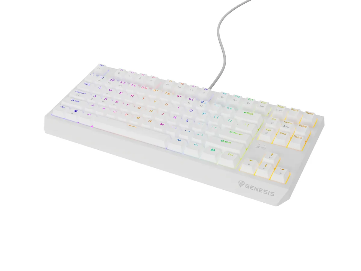 Tastatura mecanică Genesis Thor 230 TKL layout compact alb