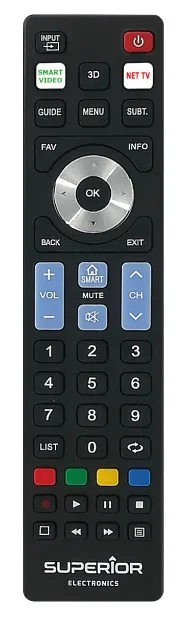 Telecomandă universală Superior neagră compatibilă cu TV Samsung LG Philips Sony