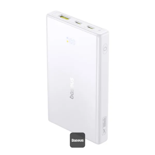 Baterie externa Baseus PicoGo alba 10000mAh cu porturi USB-C
