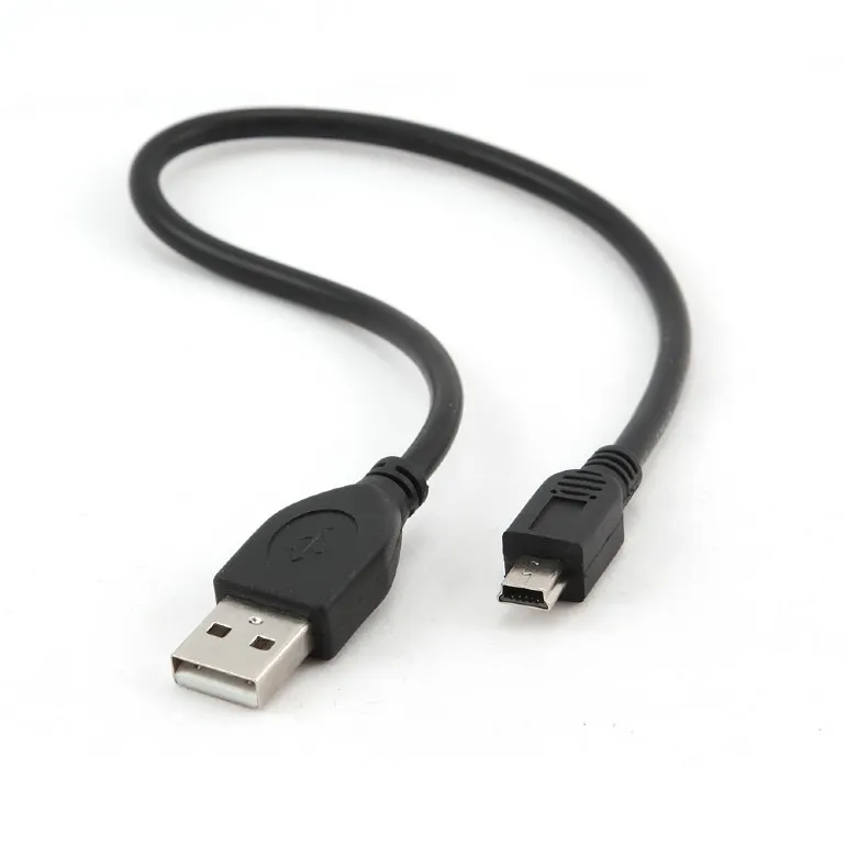 Cablu Gembird USB Mini-USB 30cm cu conectori auriți negru