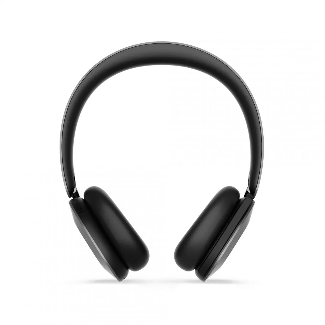 Căști Lenovo wireless negre cu anulare zgomot ANC și USB-A