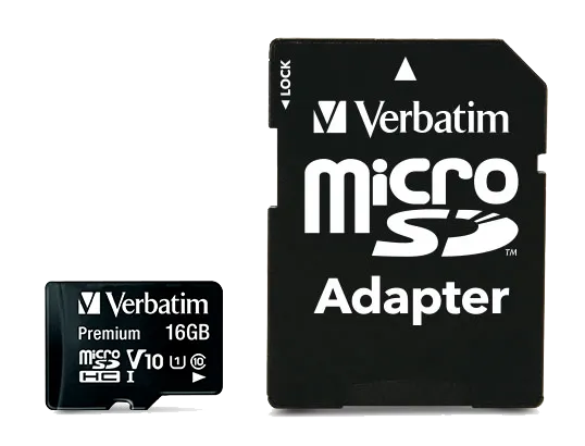 Card microSD Verbatim 16GB Clasa 10 cu adaptor SD inclus