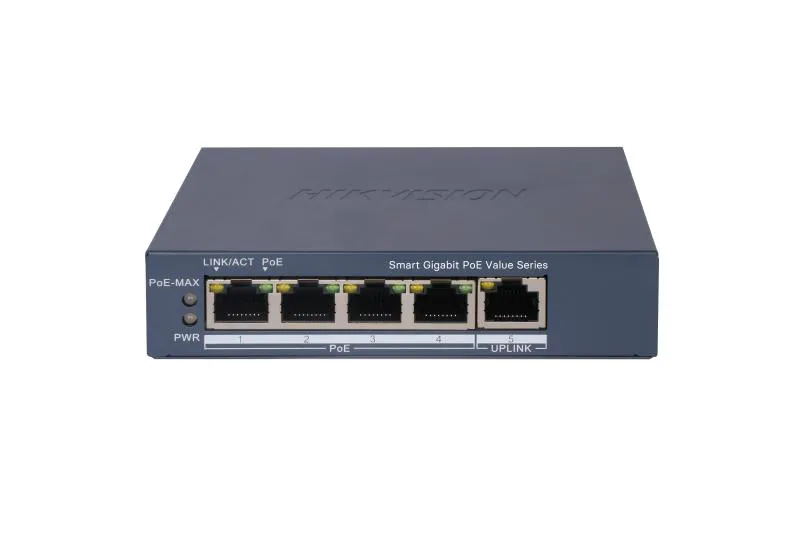 Switch Managed Gigabit POE Hikvision DS-3E1505P-EI/M cu 4 porturi
