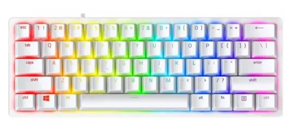 Tastatura mecanică Razer Huntsman V3 Pro Mini albă, format compact wireless