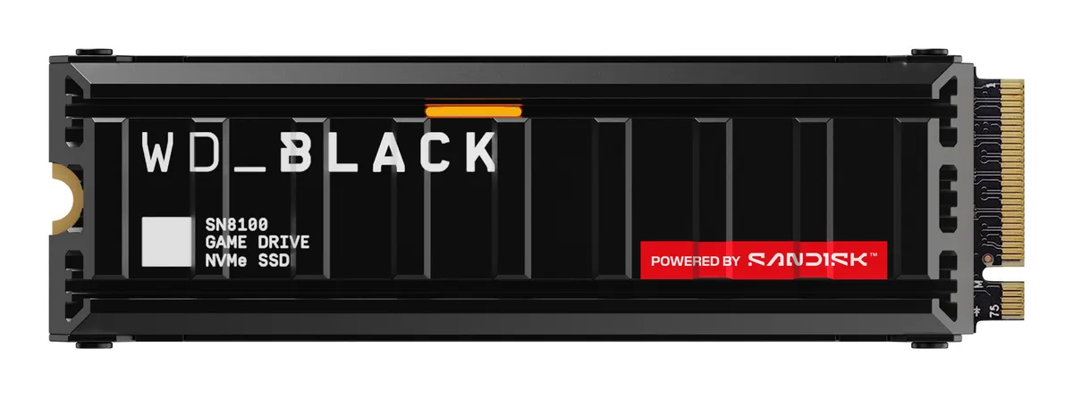SSD WD BLACK SN8100 2TB cu radiator integrat și etichetă neagră WD