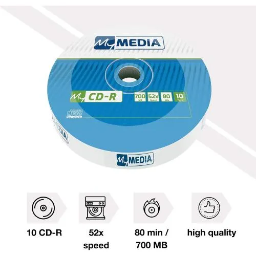 Pachet 10 discuri CD-R Verbatim 52x 700MB blank