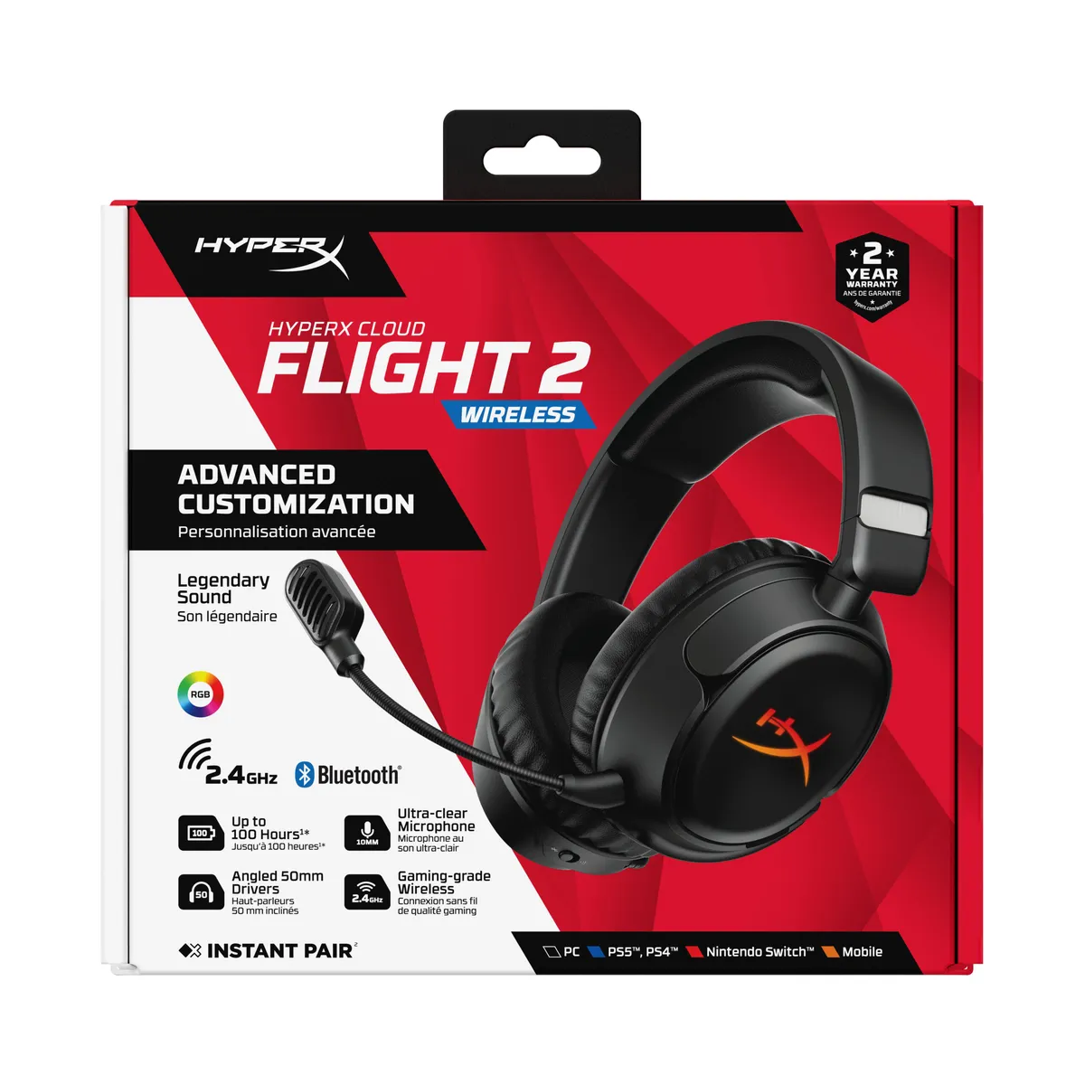 Căști Gaming HyperX Cloud Flight 2 Wireless Negre