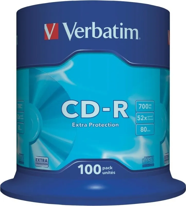 CD-R Verbatim 700MB pachet 100 discuri spindle