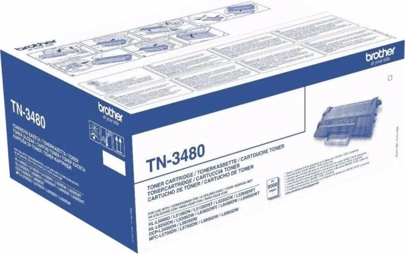 Toner original Brother TN3480 negru pentru imprimante Brother