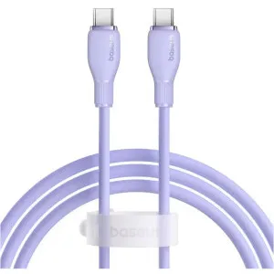 Cablu USB-C Baseus Pudding violet, 100W, 1.5m