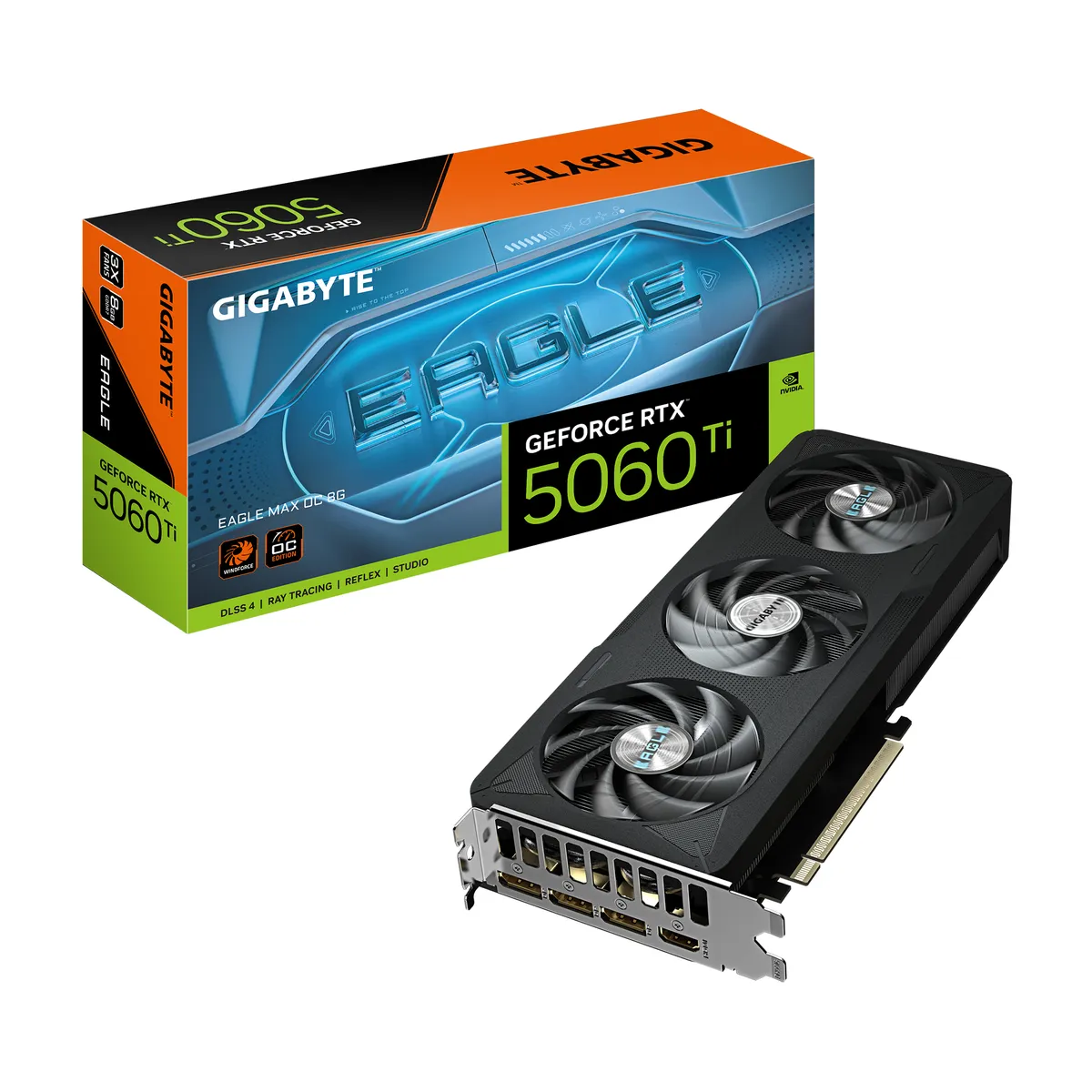 Placa video Gigabyte RTX 5060 Ti Eagle Max OC 8GB cu radiator triplu