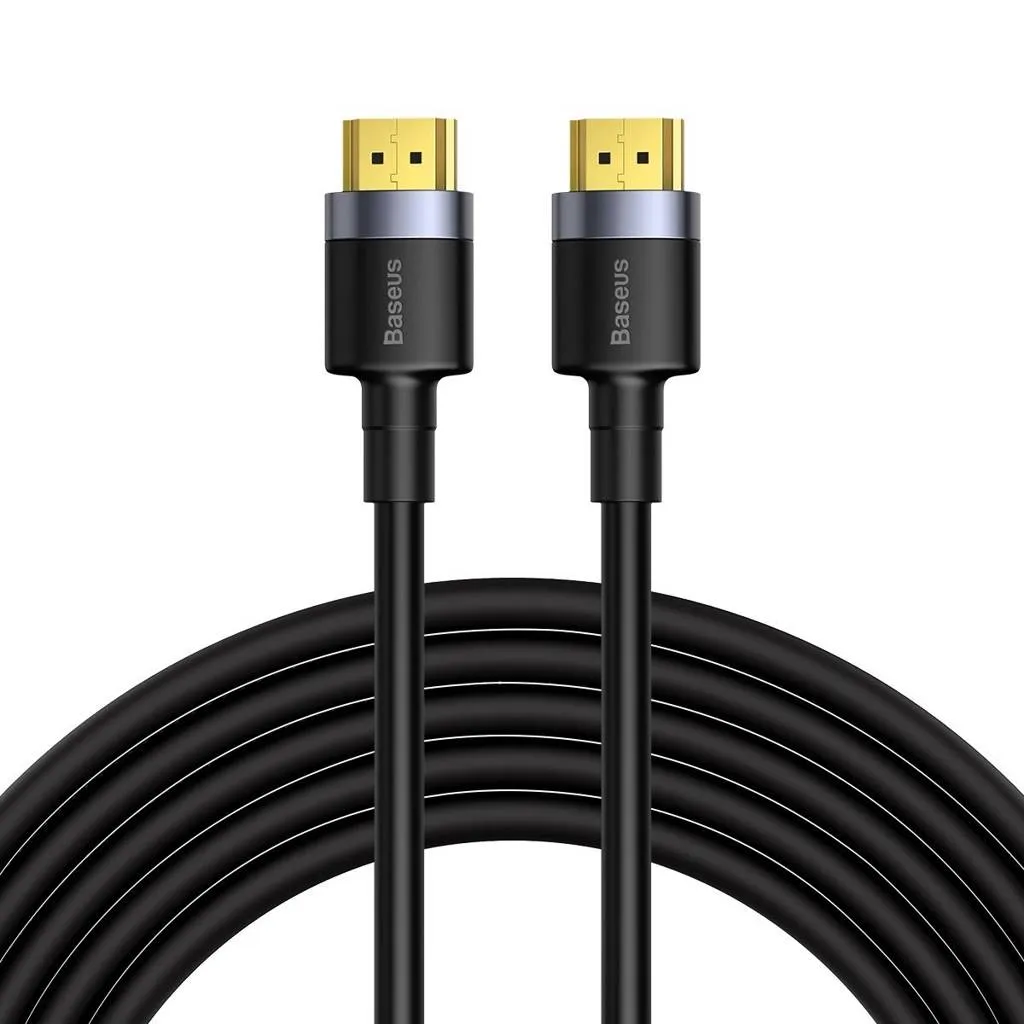Cablu HDMI Baseus Cafule 5m negru cu conectori auriti