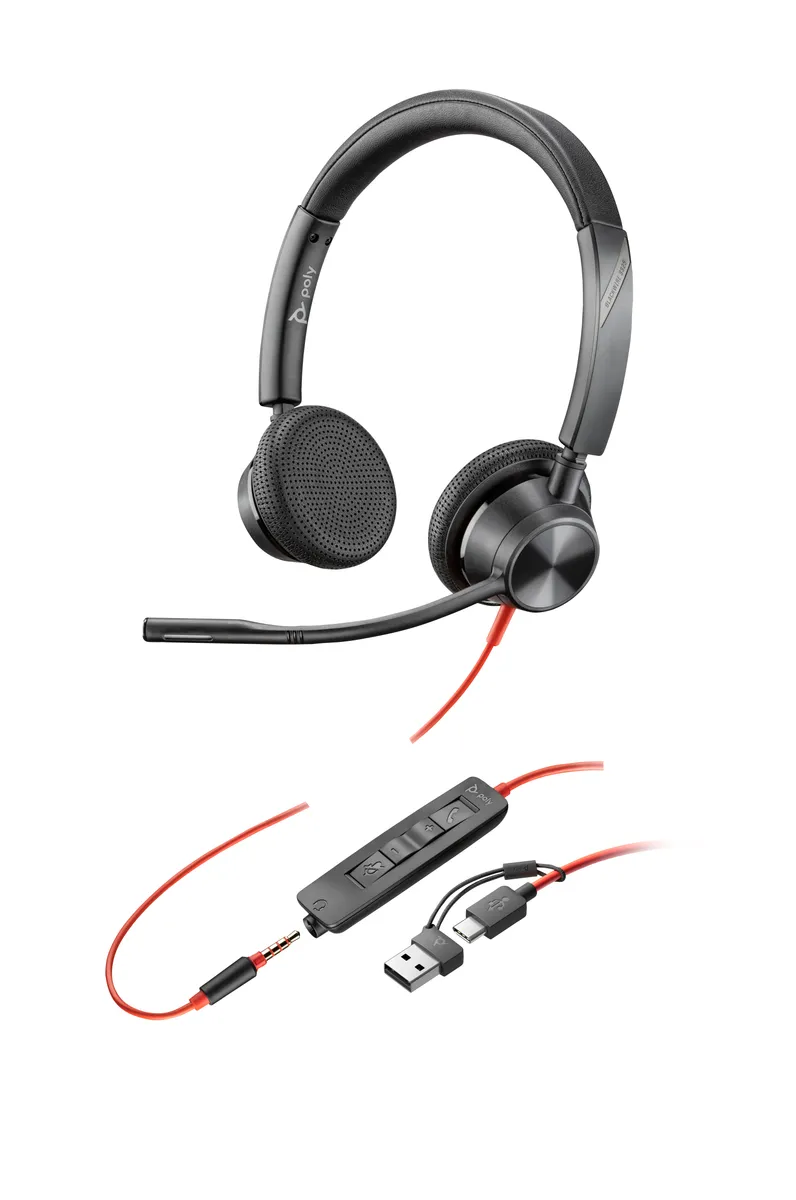 Căști HP Poly BW 3325 cu USB-C și Bluetooth pentru Conferințe și Lucrul de Acasă