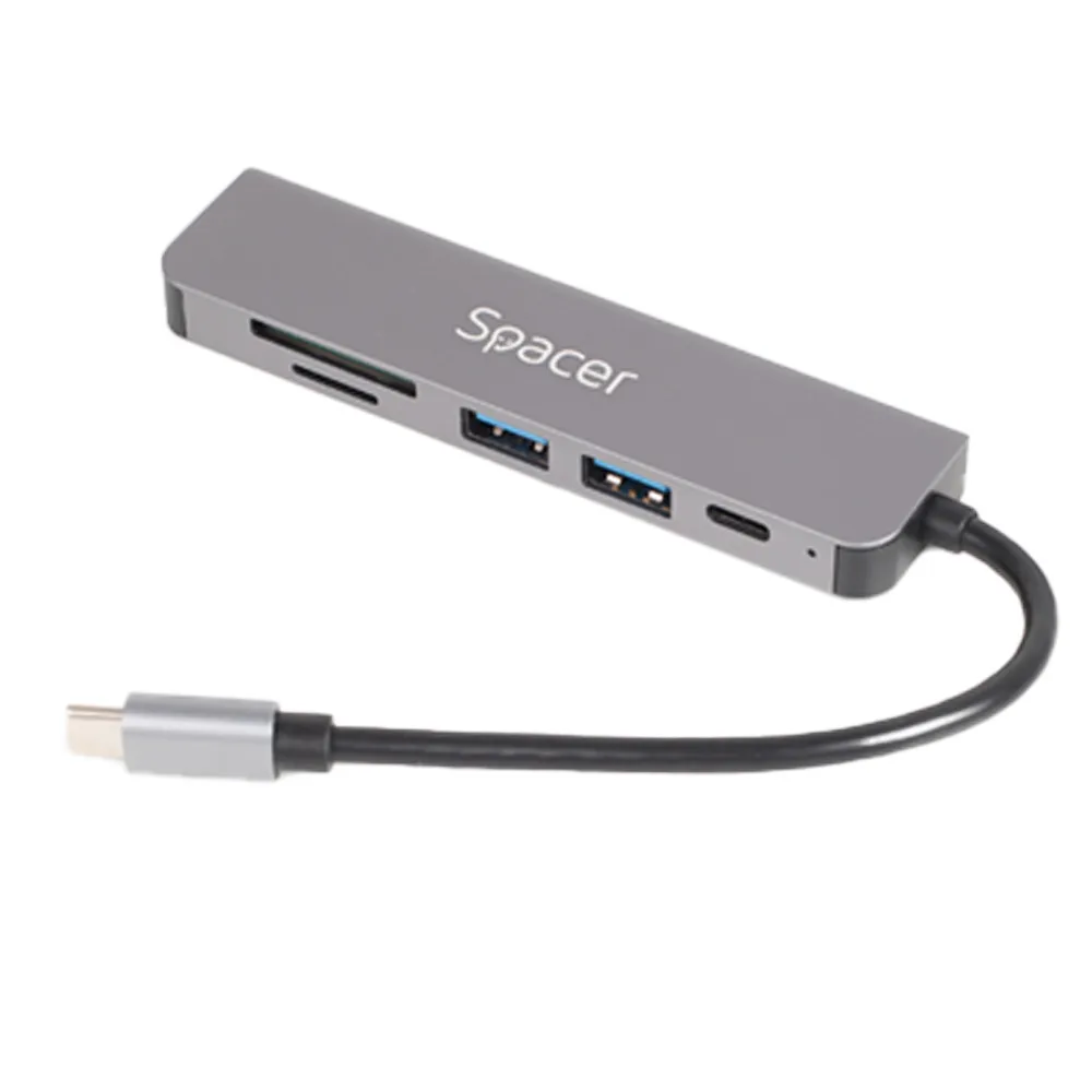 Stație de andocare Spacer 6 în 1 USB-C cu HDMI și porturi USB